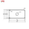 Chậu rửa bát chống xước Konox Workstation Sink KN8347SU Dekor - ảnh 3