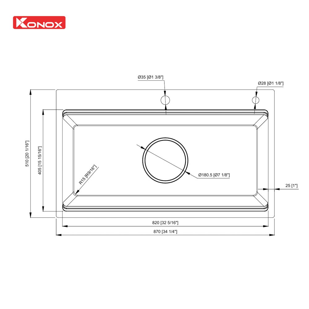 Ảnh công trình thực tế Chậu rửa bát Konox KN8751TS Dekor