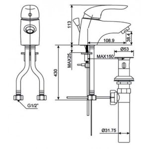 Ảnh công trình thực tế Vòi Lavabo American Standard Saga WF-1501 Nóng Lạnh