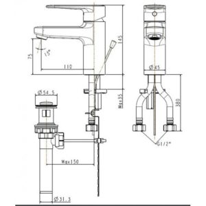 Ảnh công trình thực tế Vòi Rửa Lavabo American Standard WF-B201 Slimplica Nóng Lạnh