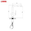 Vòi rửa bát dây rút Konox Stream Chrome - ảnh 3