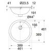 Lavabo American Standard 0433-WT Âm Bàn Tròn - ảnh 3