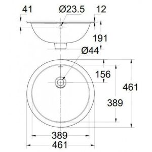 Ảnh công trình thực tế Lavabo American Standard 0433-WT Âm Bàn Tròn