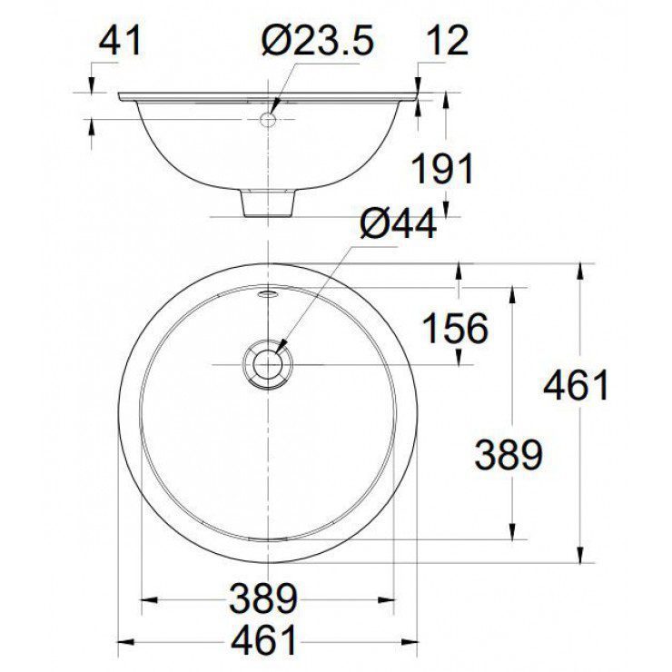 Ảnh công trình thực tế Lavabo American Standard 0433-WT Âm Bàn Tròn