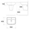 Lavabo American Standard VF-0262/VF-7062 Treo Tường - ảnh 5
