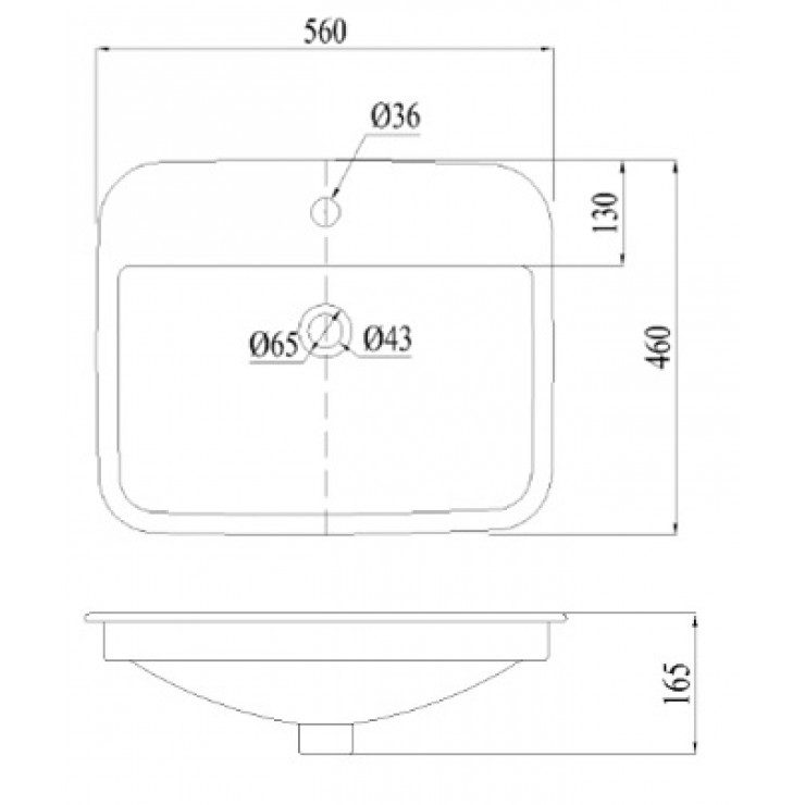 Alternative view of Lavabo CAESAR L5019 Dương Vành