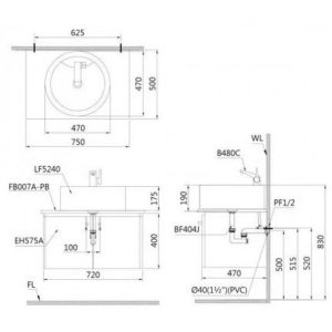 Ảnh công trình thực tế Lavabo CAESAR LF5240 Đặt Bàn Tròn
