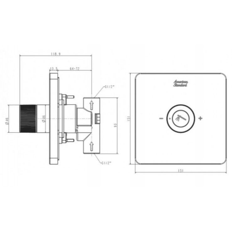 Ảnh công trình thực tế Nút Điều Chỉnh Tay Sen American Standard FFAS0925MB EasySET Màu Đen