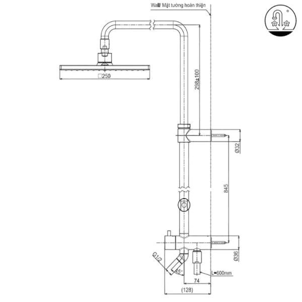 Ảnh công trình thực tế Sen Cây TOTO TBW08006A Nóng Lạnh