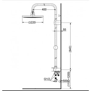 Ảnh công trình thực tế Thân Sen Cây TOTO DM907C1S Tắm Đứng