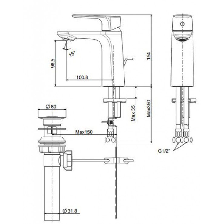 Alternative view of Vòi Lavabo American Standard WF-1701 Signature Nóng Lạnh