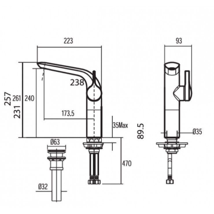 Alternative view of Vòi Lavabo American Standard WF-6802 IDS Nóng Lạnh