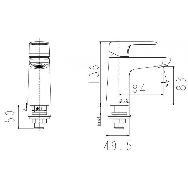 Alternative view of Vòi Lavabo American Standard WF-1M06 (FFAS1M06-101S00BF0) Loven Lạnh