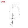 Vòi rửa bát dây rút Konox Venice Gun Metal - ảnh 3