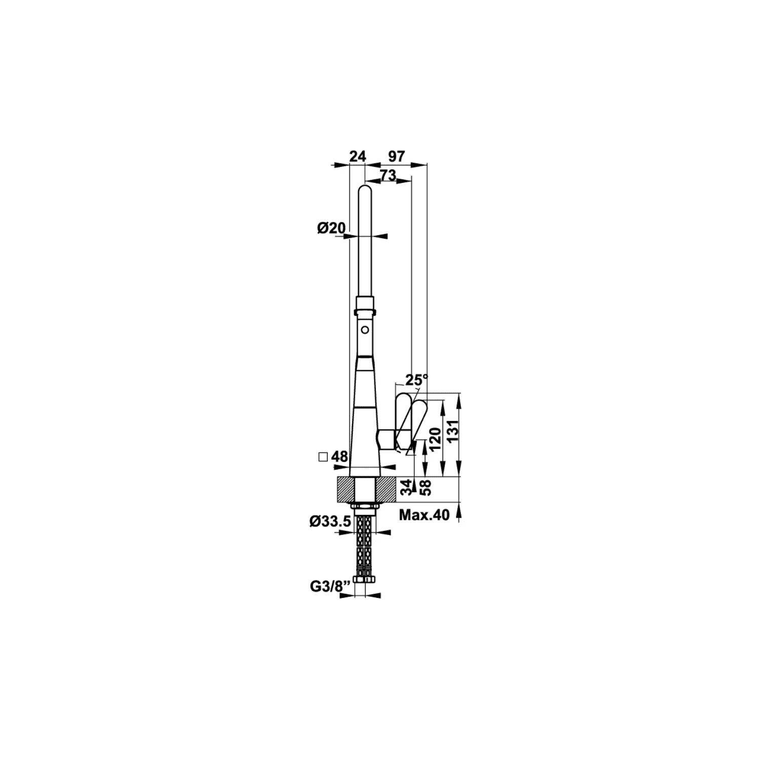 Ảnh công trình thực tế Vòi Rửa Chén HAFELE HYDROS HT-C456 570.82.230 Nóng Lạnh Có Dây Rút