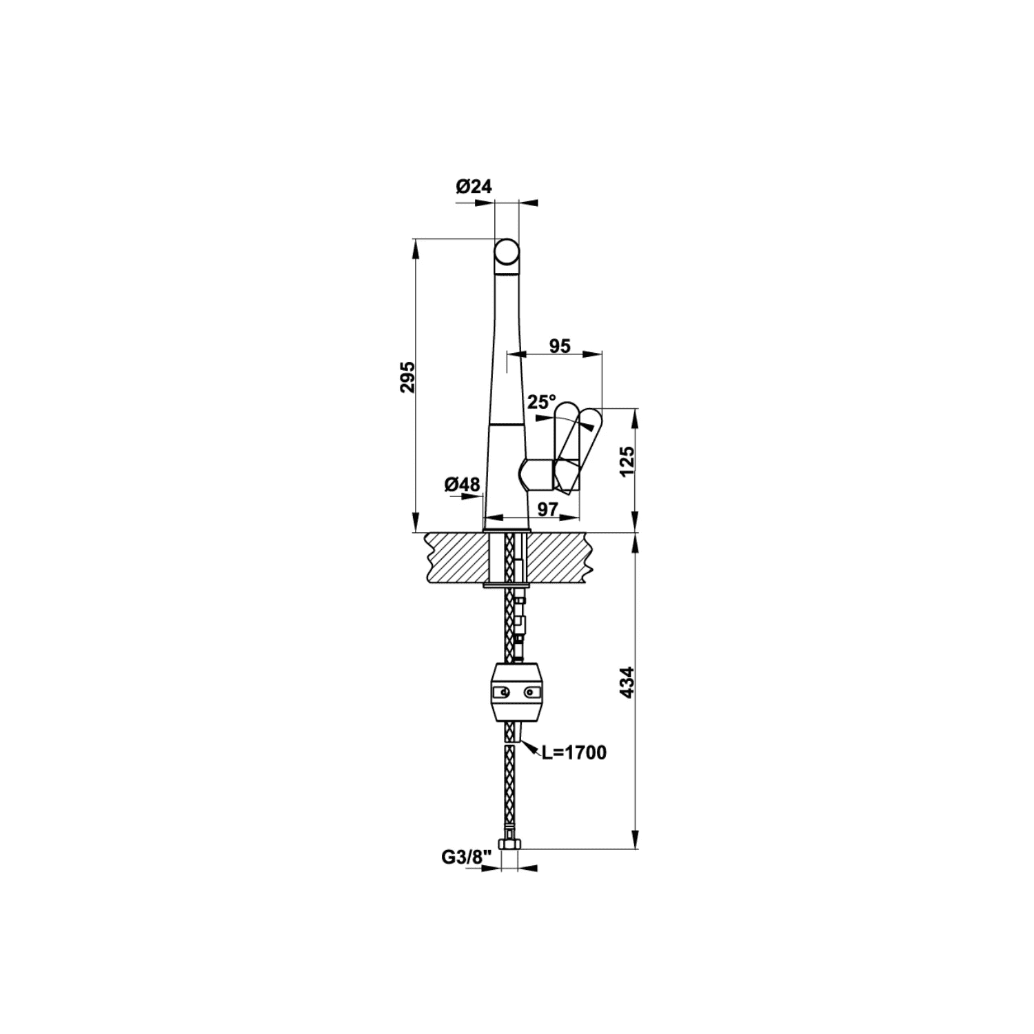 Ảnh công trình thực tế Vòi Rửa Chén HAFELE HYDROS HT-C295 570.82.500 Nóng Lạnh Có Dây Rút