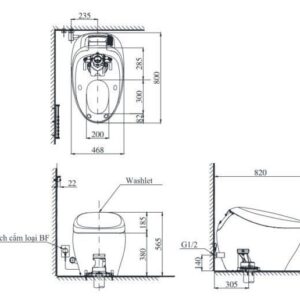 Ảnh công trình thực tế Bồn cầu thông minh TOTO CS901VT#NW1/T53P100VR NEORESTNX II