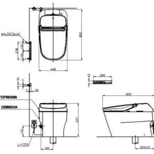 Ảnh công trình thực tế Bồn cầu điện tử TOTO CW993VA#NW1/TCF993WA#NW1/T53P100VR NEOREST XH II