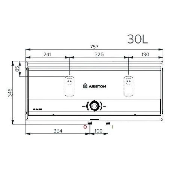Ảnh công trình thực tế Máy nước nóng ARISTON SL3 30 R gián tiếp 30L bình ngang