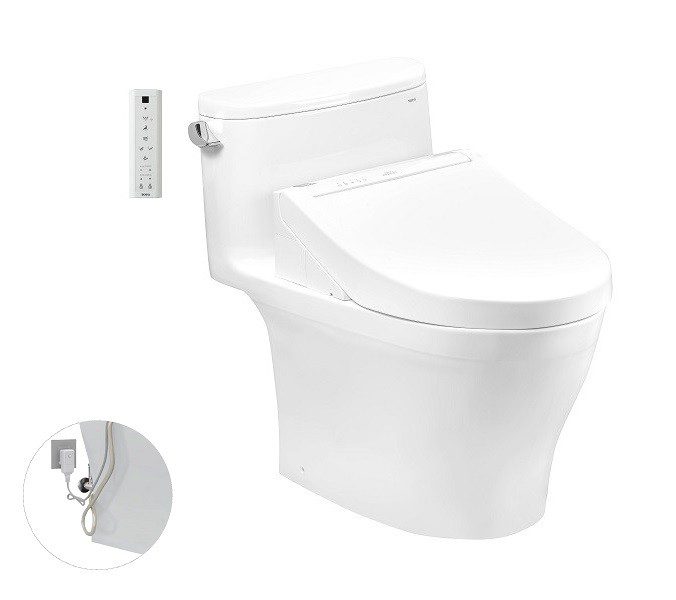 Bồn Cầu Điện Tử TOTO MS887RW14#XW Kèm Nắp Rửa Điện Tử WASHLET Dòng C5 – TCF24410AAA (220V)