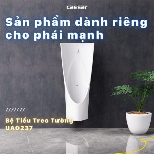 Ảnh công trình thực tế Bệ Tiểu Treo Caesar U0237