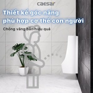 Ảnh công trình thực tế Bệ Tiểu Treo Caesar U0237