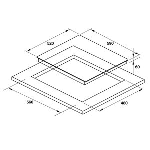Ảnh công trình thực tế Bếp từ 3 vùng nấu Hafele HC-I6031KB 536.61.912