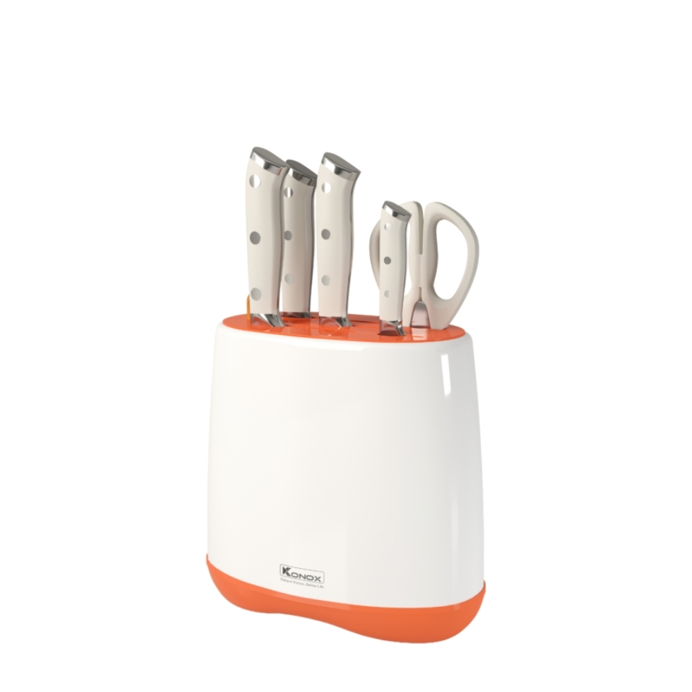 Bộ dao làm bếp 5 món cao cấp Konox Haper Orange
