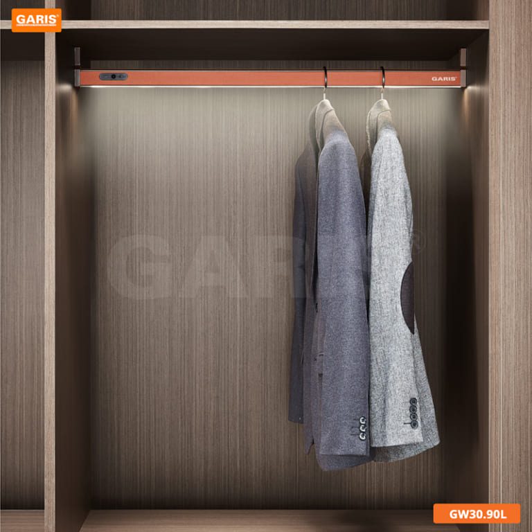 Bộ Giá Treo Quần Áo Cố Định GARIS GW30.90L Có Đèn Leb