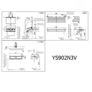 Ảnh công trình thực tế Bộ Phụ Kiện TOTO YS902N3V 3 Món