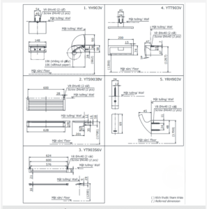 Ảnh công trình thực tế Bộ Phụ Kiện TOTO YS903N5V 5 Món