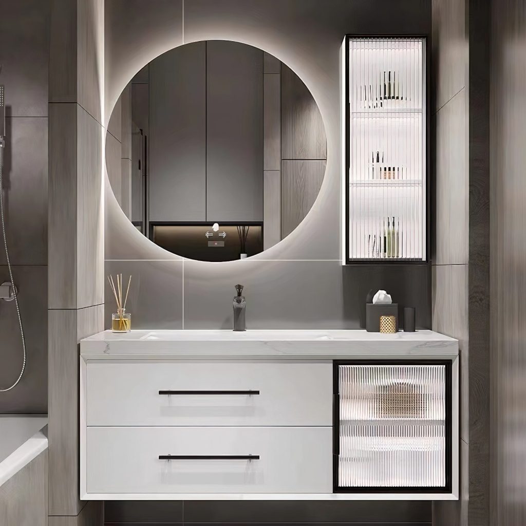 Bộ Tủ Chậu Phòng Tắm MOWOEN MW6655W-80 800mm