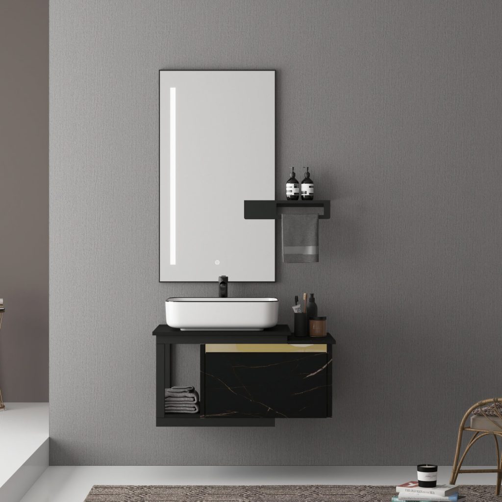 Bộ Tủ Chậu Phòng Tắm MOWOEN MW6801S-80B 800mm