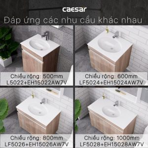 Ảnh công trình thực tế Bộ tủ lavabo Caesar LF5024/EH15024AW7V