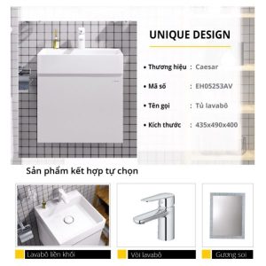 Ảnh công trình thực tế Bộ tủ lavabo Caesar LF5253/EH05253AV