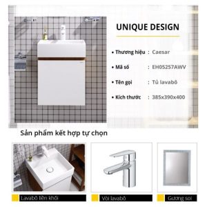 Ảnh công trình thực tế Bộ tủ lavabo Caesar LF5257/EH05257AWV