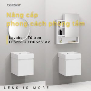 Ảnh công trình thực tế Bộ tủ lavabo Caesar LF5261/EH05261AV