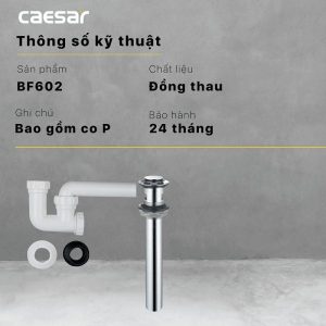 Ảnh công trình thực tế Bộ xả nhấn Caesar BF602A