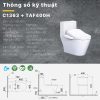 Bồn cầu 1 khối nắp điện tử Caesar C1363F/TAF400H - ảnh 3