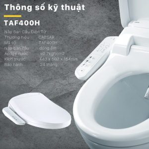 Ảnh công trình thực tế Bồn cầu 1 khối nắp điện tử Caesar C1363F/TAF400H