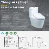 Bồn cầu 1 khối nắp điện tử Caesar C1364F/TAF400H - ảnh 3