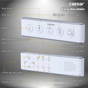 Ảnh công trình thực tế Bồn cầu 1 khối nắp điện tử Caesar C1364F/TAF610H
