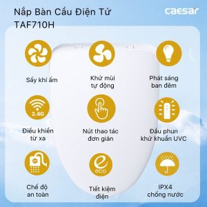 Ảnh công trình thực tế Bồn cầu 1 khối nắp điện tử Caesar C1364F/TAF710H
