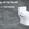 Bồn cầu 1 khối nắp điện tử Caesar C1374F/TAF400H - ảnh 3