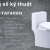 Bồn cầu 1 khối nắp điện tử Caesar C1391F/TAF400H - ảnh 3