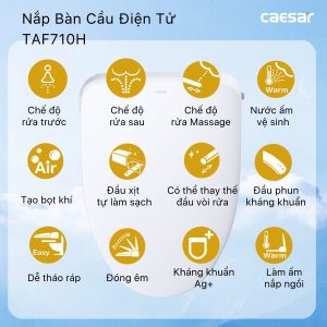 Ảnh công trình thực tế Bồn cầu 1 khối nắp điện tử Caesar C1395F/TAF710H