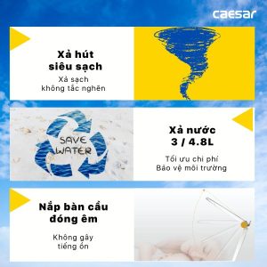 Ảnh công trình thực tế Bồn cầu 1 khối nắp rửa cơ C1374F/TAF060