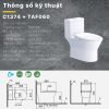 Bồn cầu 1 khối nắp rửa cơ C1374F/TAF060 - ảnh 5