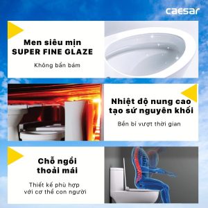Ảnh công trình thực tế Bồn cầu 1 khối nắp rửa cơ C1375F/TAF060