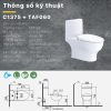 Bồn cầu 1 khối nắp rửa cơ C1395F/TAF060 - ảnh 6